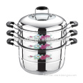 Multi- purpose three layers steamer pot (with flowers)